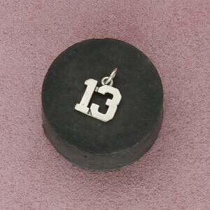 james avery sterling silver ivy league number 13 charm pendant